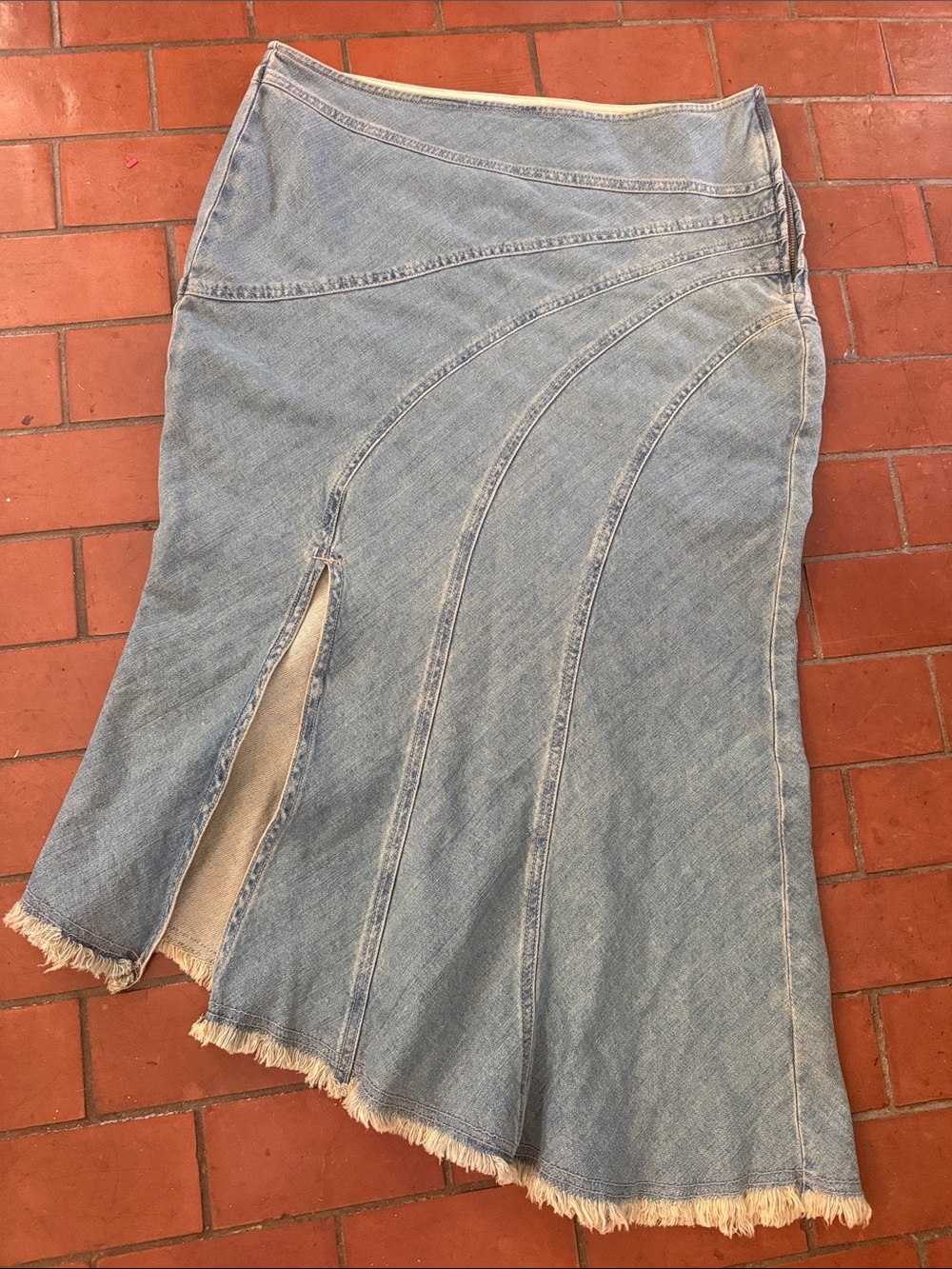 Blue Denim pilcro (Anthropologie)Midi Skirt with Front Slit, 10 super cute!!